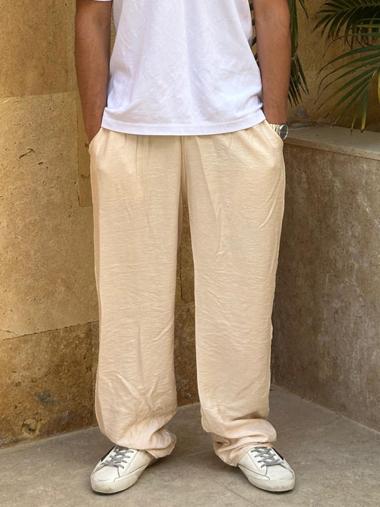Beige Linen Pants