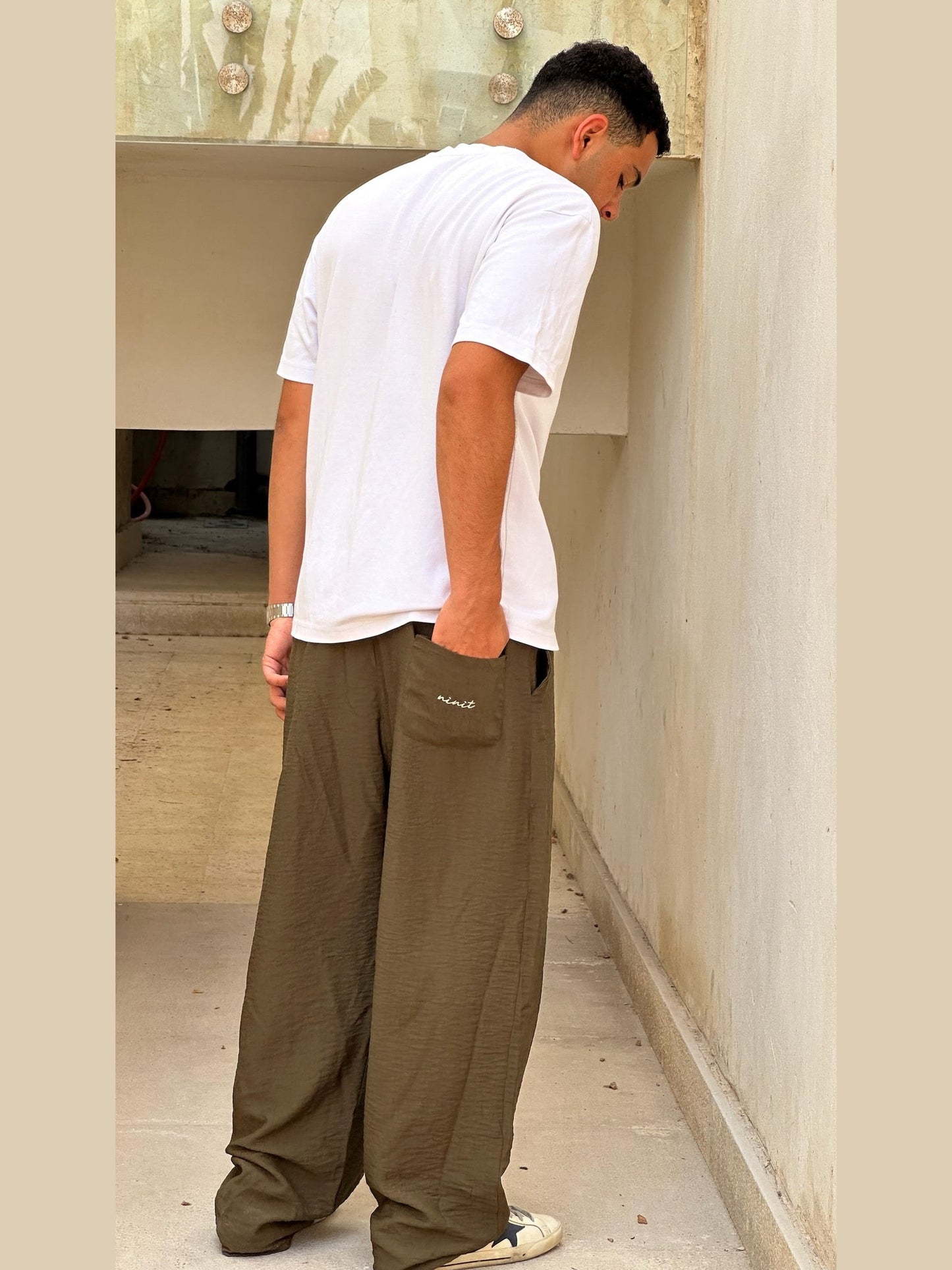 Olive Linen Pants