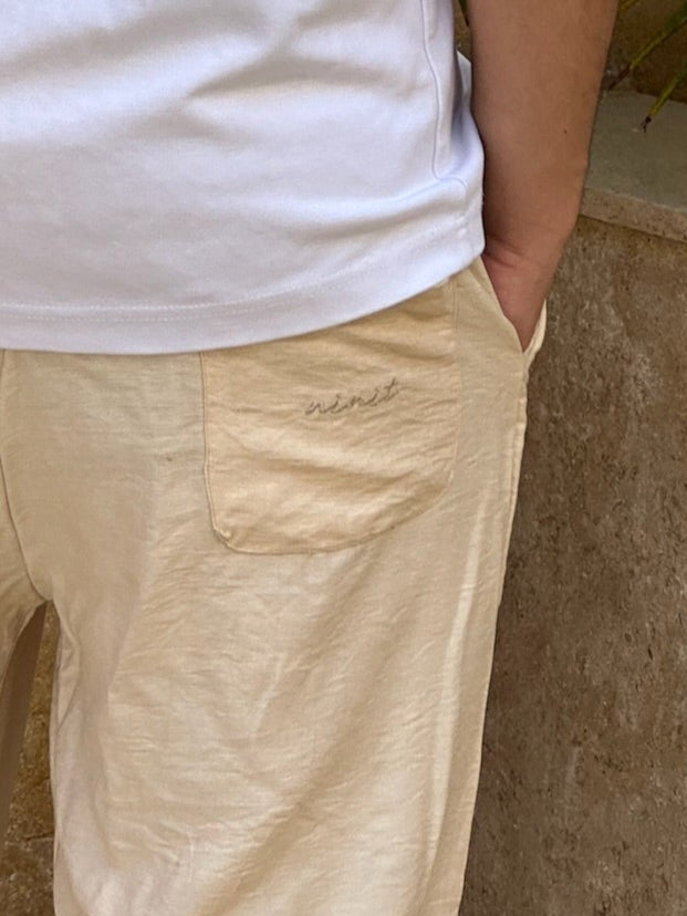 Beige Linen Pants